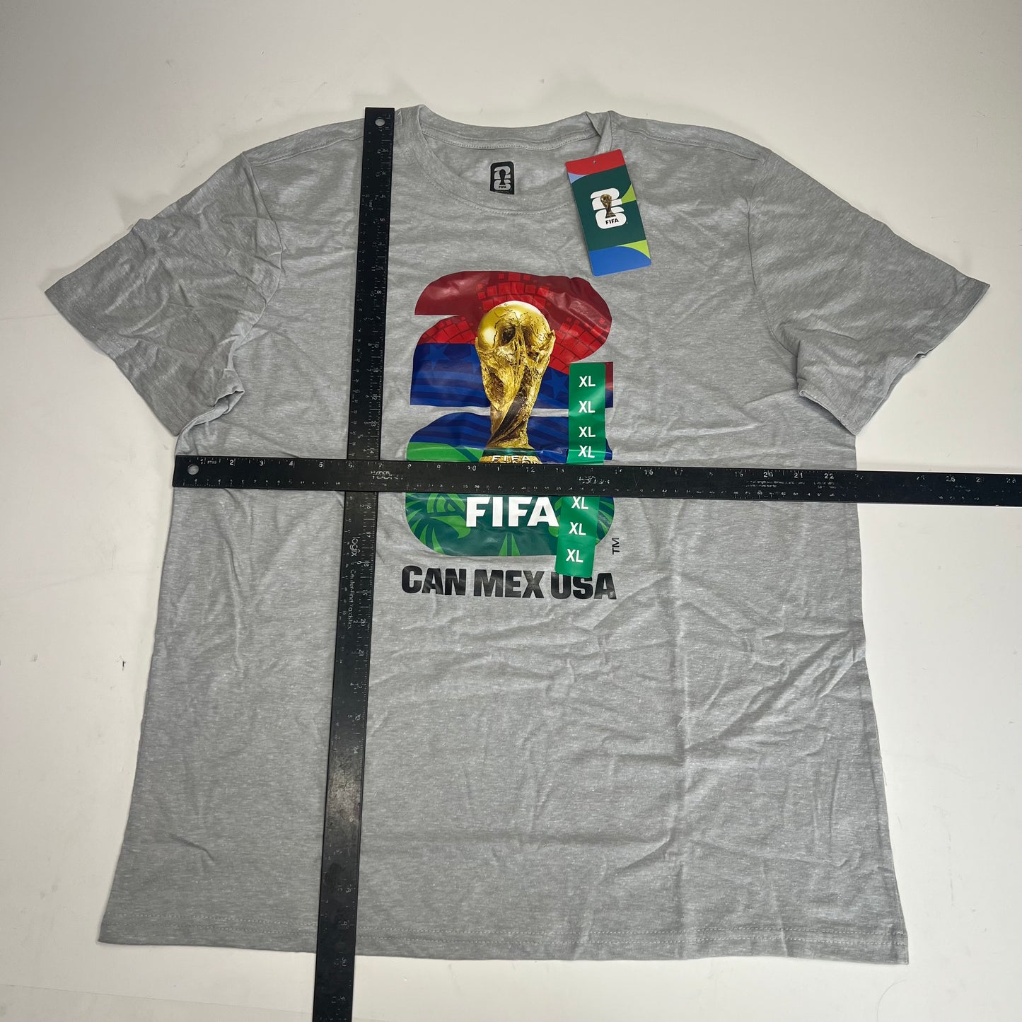 FIFA STORE Official Licensed Product World Cup 2026 Tee Shirt Unisex Sz XL Grey