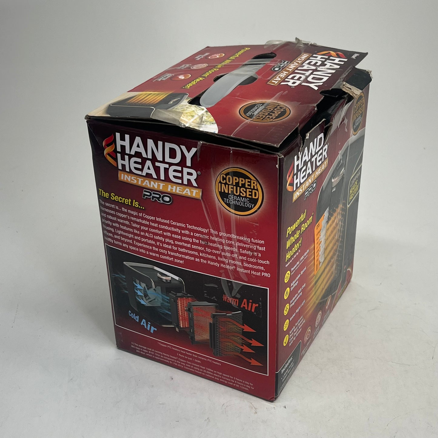 HANDY HEATER Electric Personal Space Heater Furnace 2 Settings Black (Used)