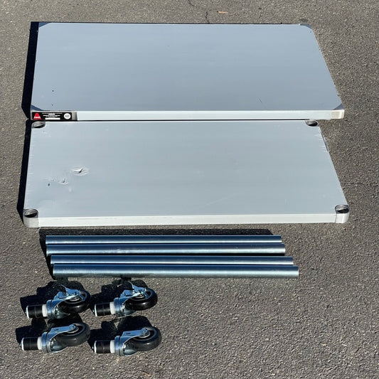 ZA@ Pallet of AERO Work Table & Casters w/o Splash Stainless Steel 3TG-3048-MCM ~40 lbs (AS-IS)