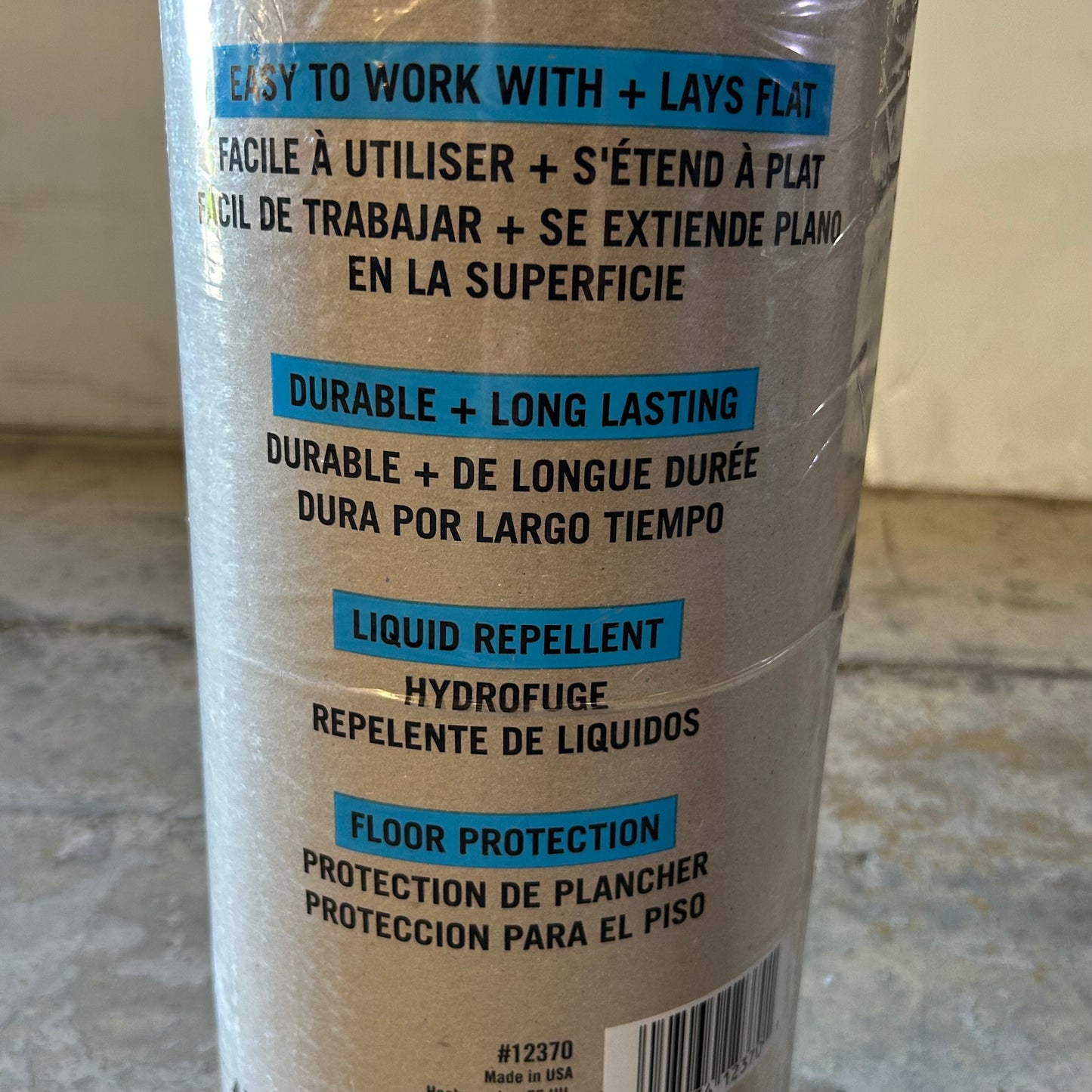 ZA@TRIMACO X-Board Lightweight Surface Protector  35"x100' As-is (Damaged Around Edges-See Images) Brown 12370/9 (Copy)