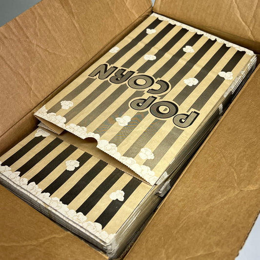 BAGCRAFT (250 PACK) Soy-Blend Eco Wax Pop Corn Bags 170oz Brown 300614