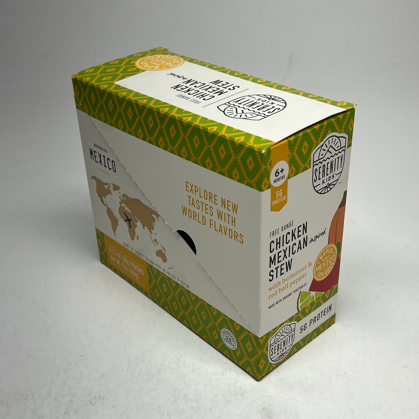 SERENITY (6 PACK) Free Range Chicken Mexican Stew Baby Food Pouches BB 09/27