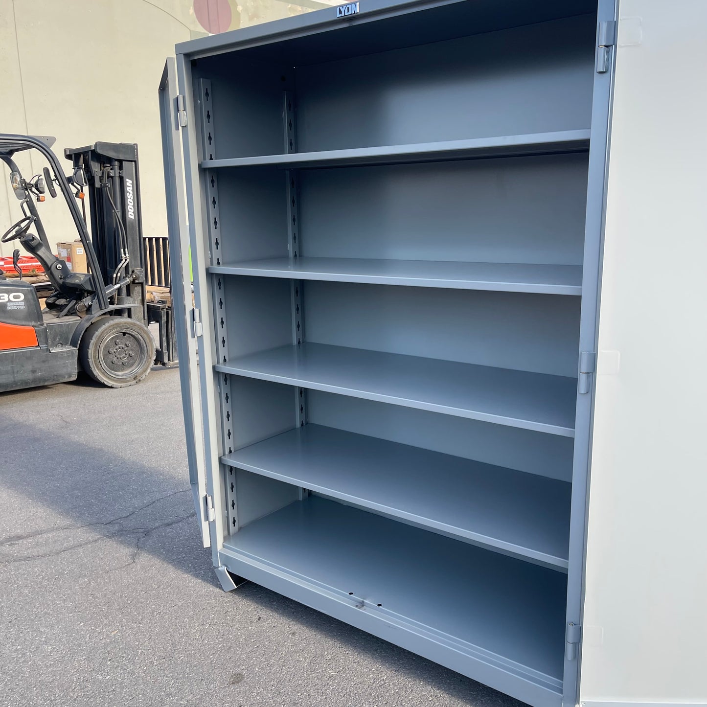 Z@ LYON Heavy-duty Storage Cabinet 82”x60”x24” Dove Grey DD1149 (AS-IS)