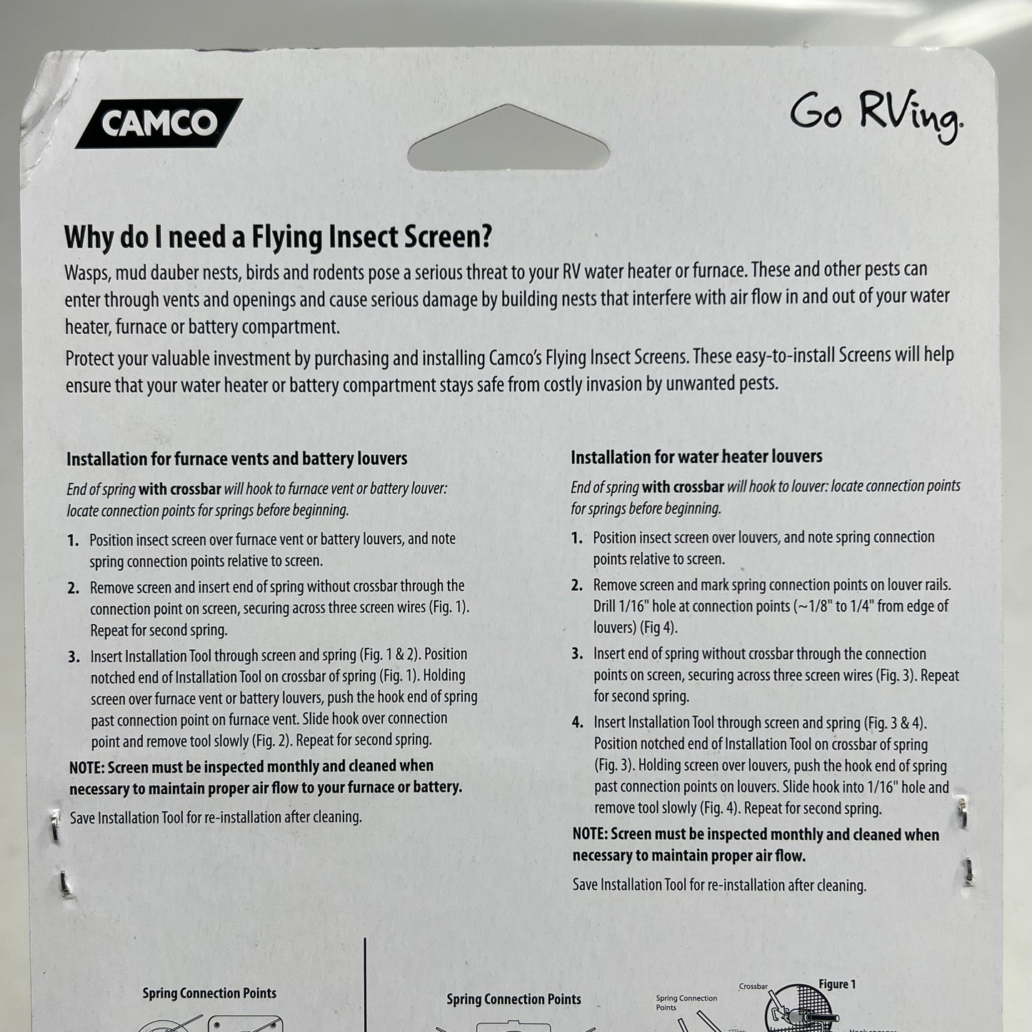 CAMCO (2 PACK) Flying Insect Screen For Louvers Suburban 6,10,12 Or 16 Gal 42150