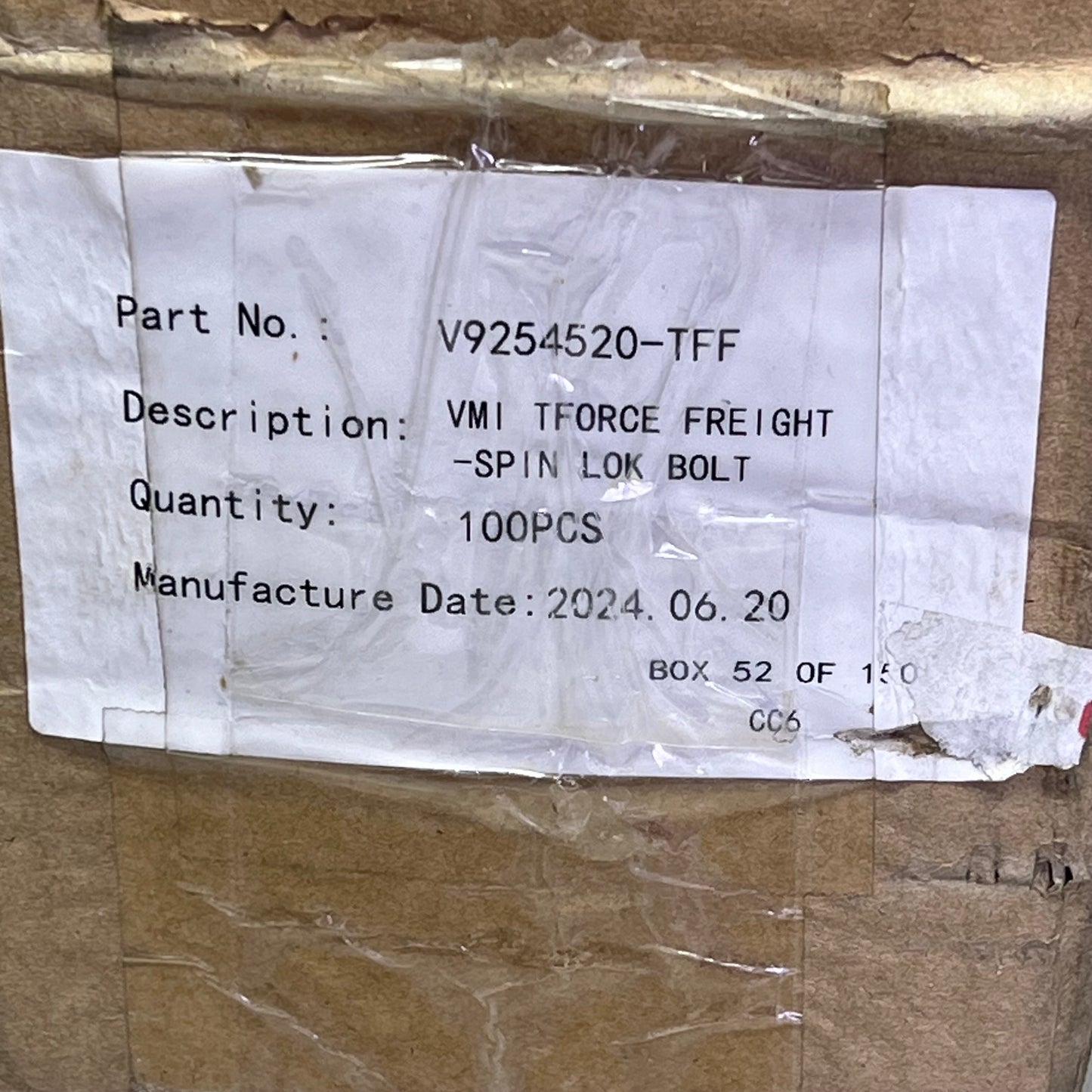 VMI (100 PACK) Spin Lok Bolts V9254520-TFF