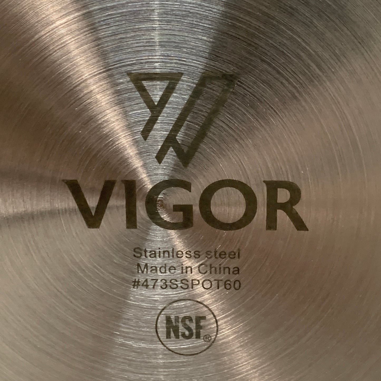 VIGOR Stock Pot 60 quarts Heavy Duty Stainless Steel Aluminum Clad w/ cover 473SSPOT60 (New)