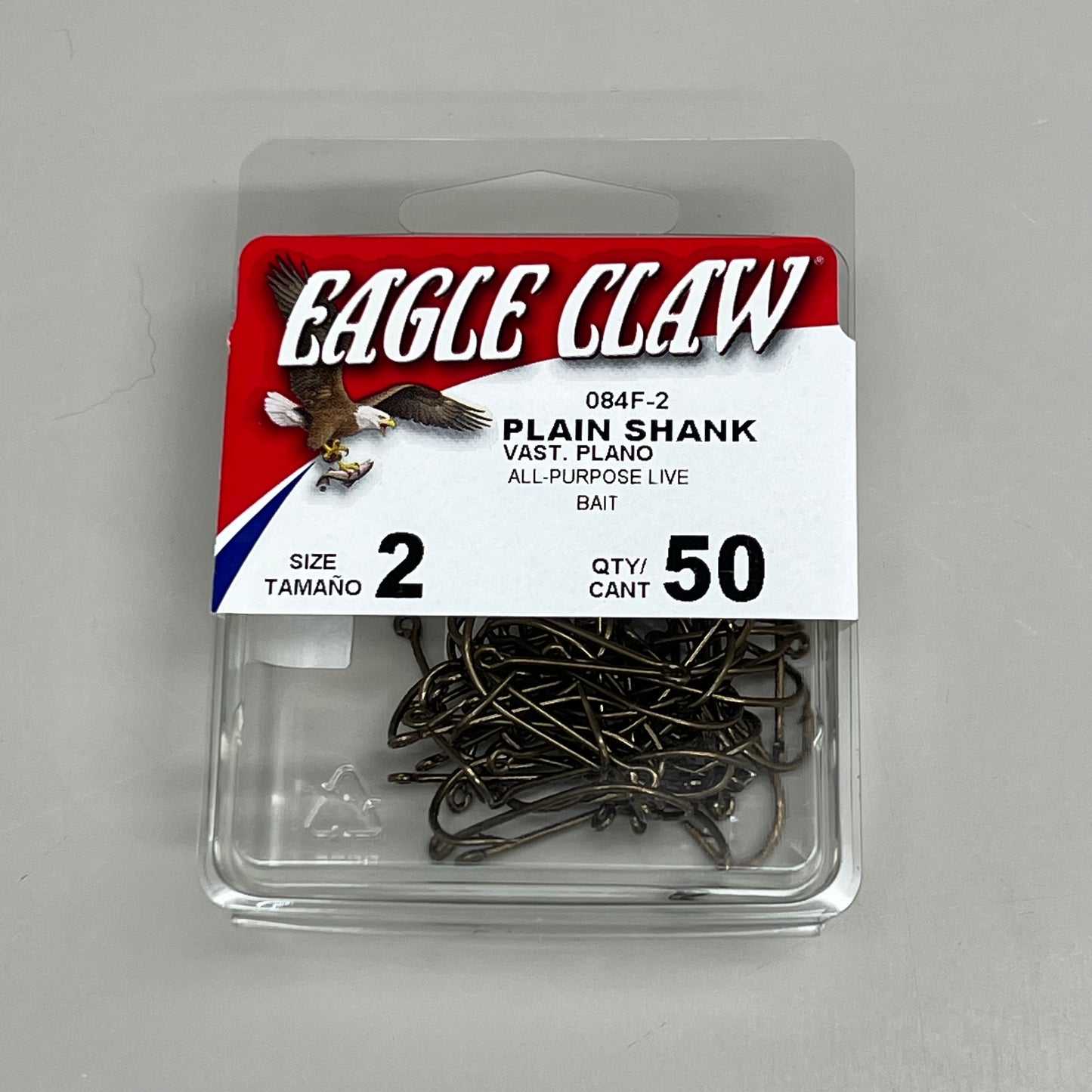 EAGLE CLAW All Purpose Live Bait Ultra Sharp Bait Holder Bronze #2 50pc 084F-2