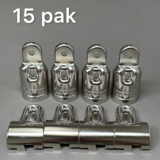 YAZAKI CREFORM (15 PACK) Metal Joint Set for Pipe Frames 42mm Nickle Plating LJ-7A NI