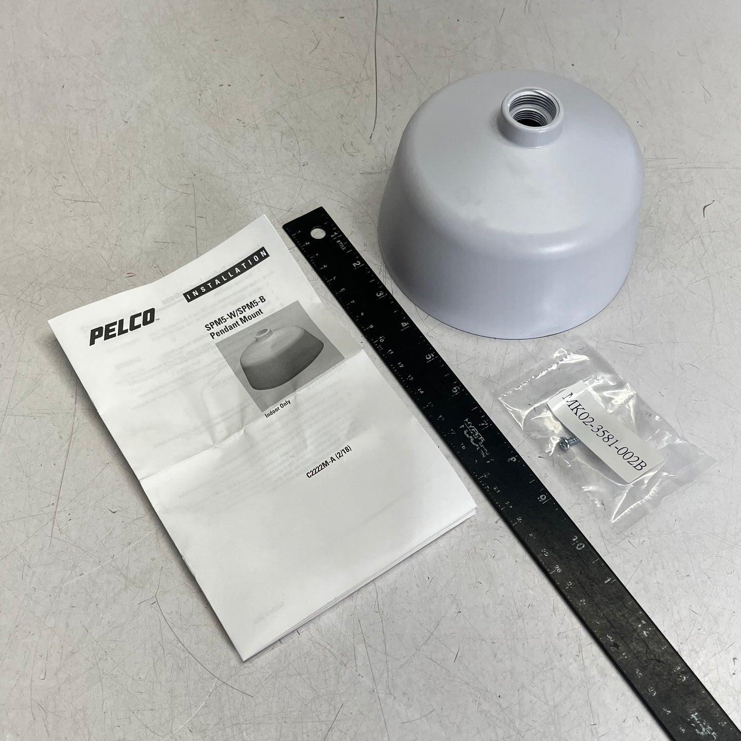 PELCO Spectra Mini Pendant Mount Sleek Durable Construction White SPM5-W