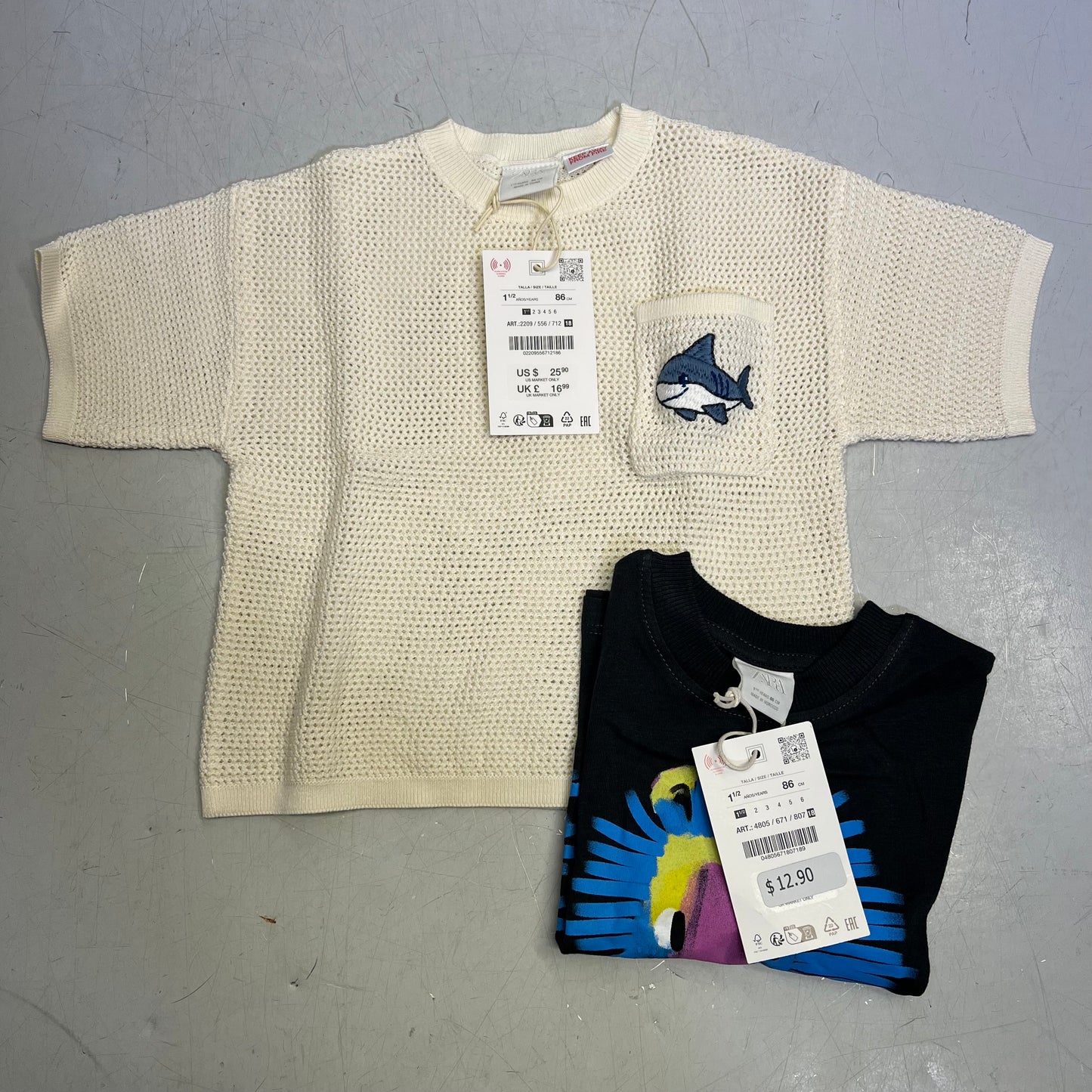 ZA@ ZARA Lot Of Assorted Children's Clothing Tops, Pants & Jacket Girl's Sz 1/1.5/2