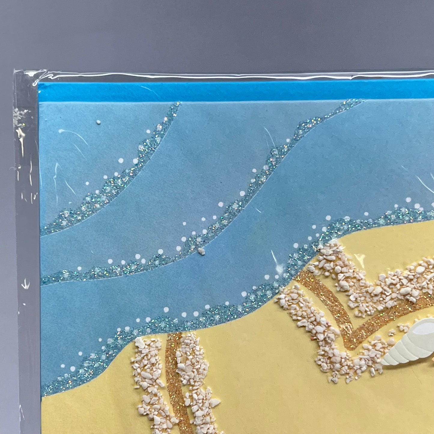 PAPYRUS (3 PACK) Heart Beach Blank Card 3D Made From Real Sand  6.5" 006532684