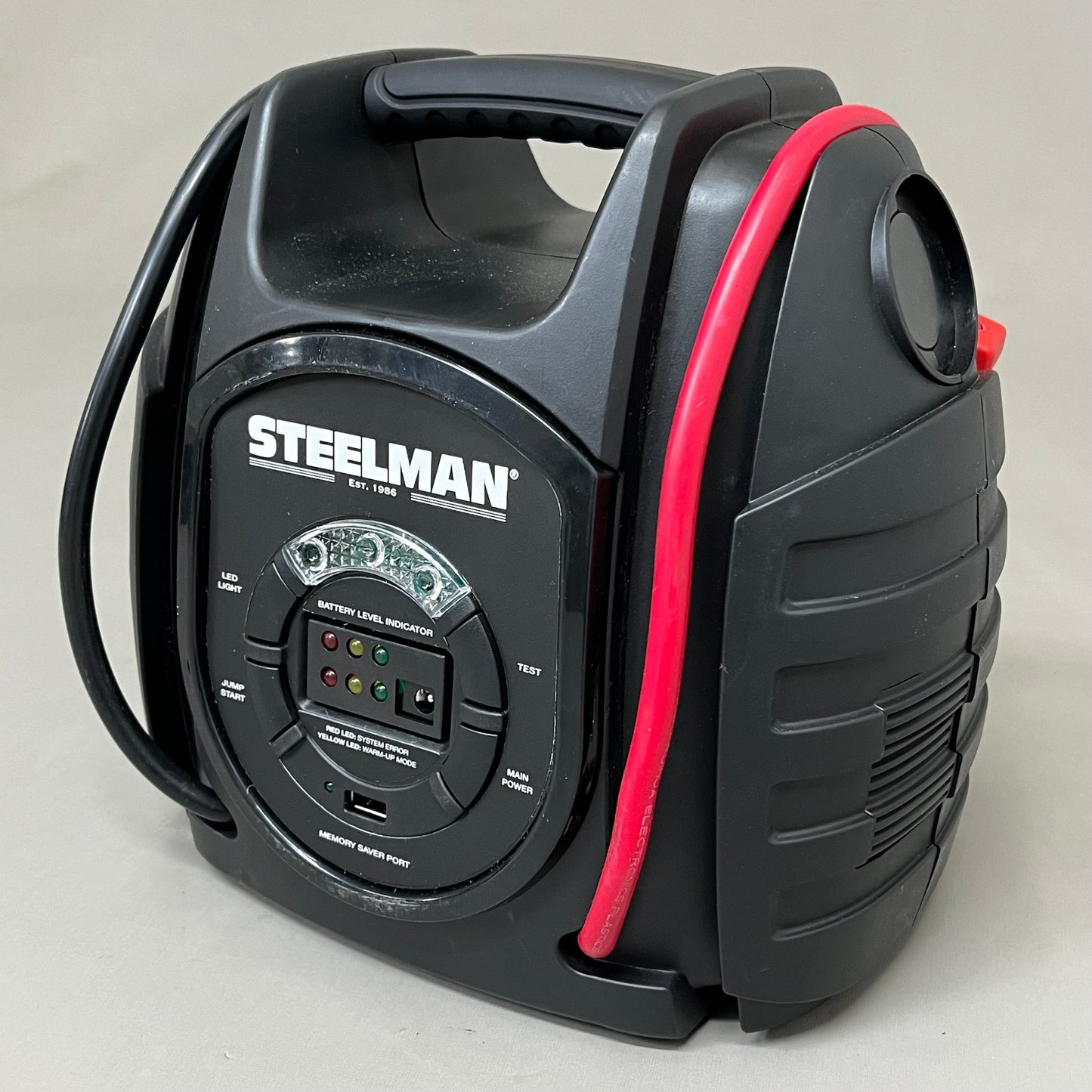 STEELMAN 600A Li-ion Jump Starter Power Bank w/ Memory Saver Cord 8Ah 96WH 60018