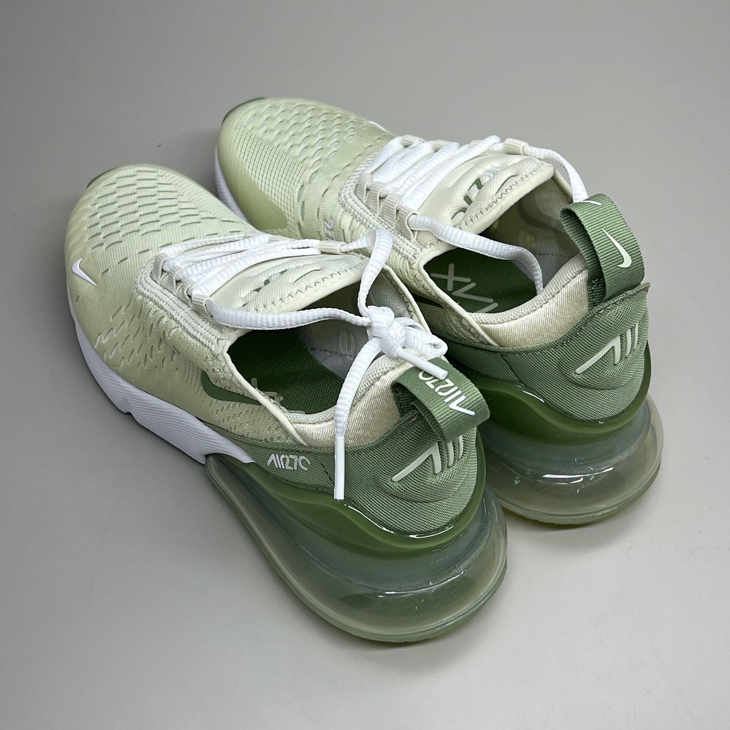 NIKE W Air Max 270 Foam Insole Mesh Sneakers Women's Sz 5 Sea Glass/Oil Green