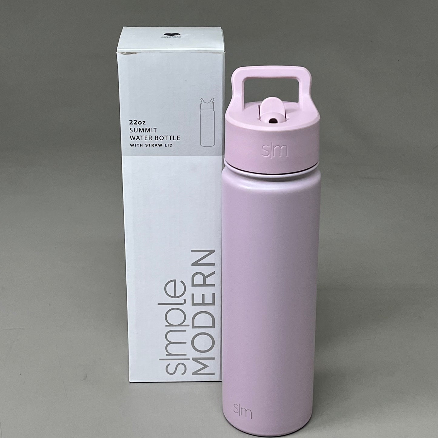 SIMPLE MODERN Summit Stainless Steel Water Bottle w/ 2 Straws 22oz Lavender Mist