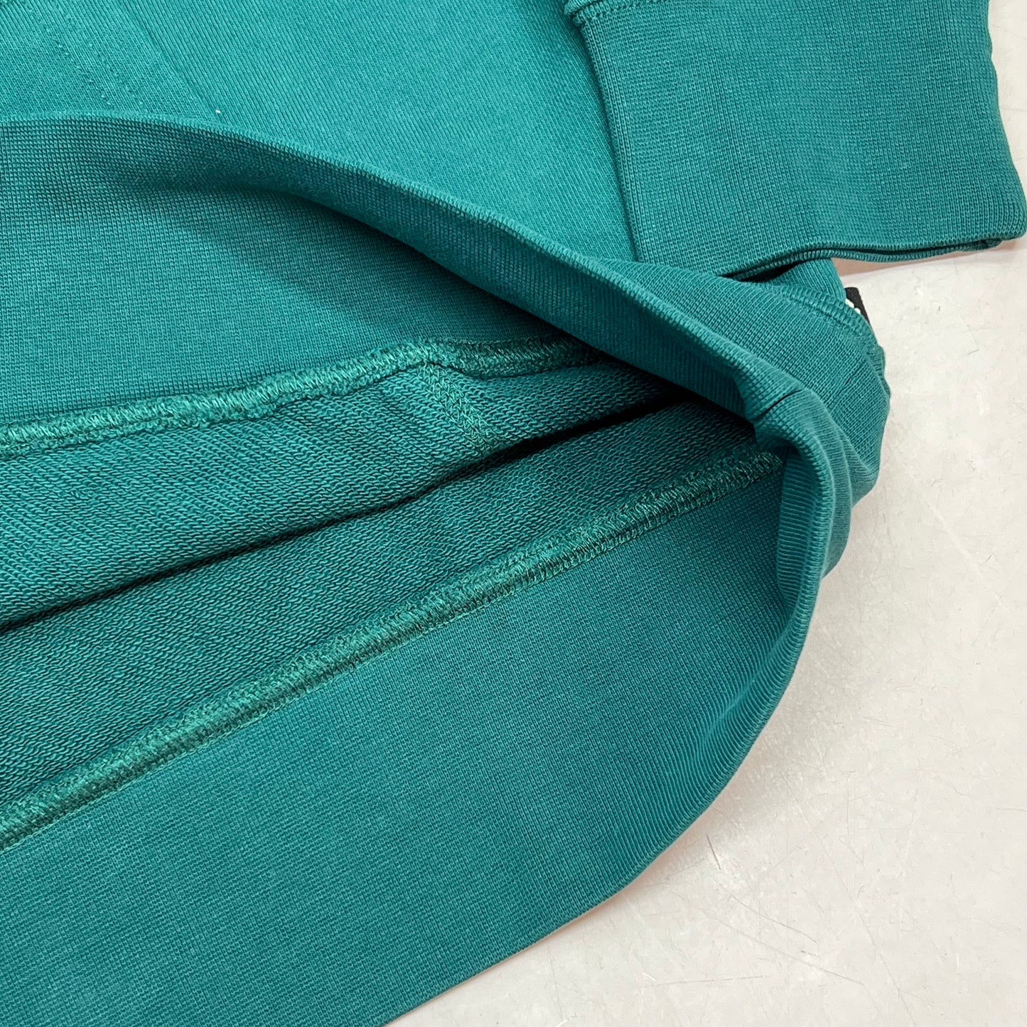 MONSTERCAT Hooded Drawstring Pull Over Sweatshirt Unisex Sz S Emerald Green