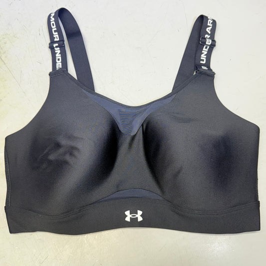 UNDER ARMOUR Infinity 2.0 High Sports Bra Fitted Women's Sz L Cup(D-DD)Black