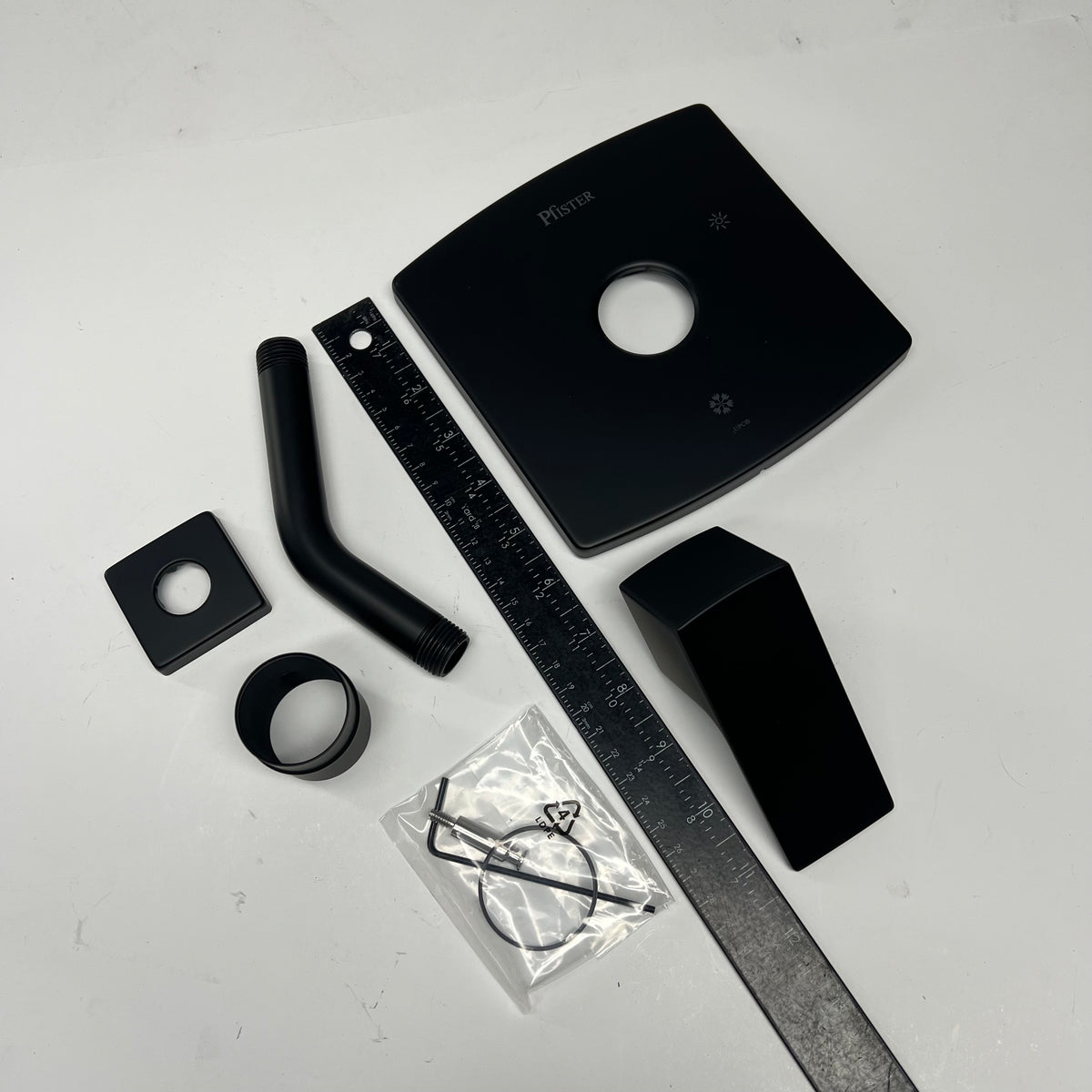 PFISTER Minimalist Modern 1 Handle Shower Trim Kit  Matte Black R89-7PFMB