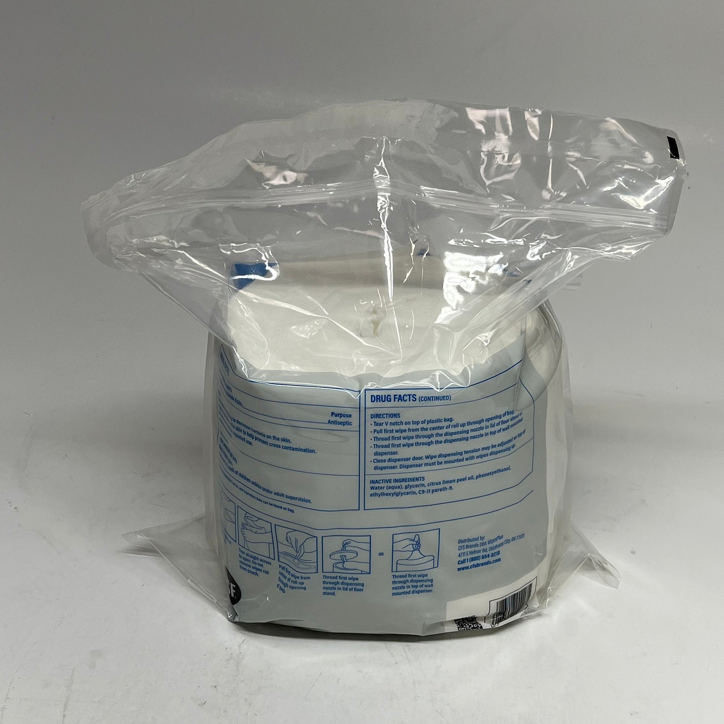 WP WIPES PLUS Lemon Scent Sanitizing Wipe Alcohol Free 800 Wipes 8"x6" BB 11/26