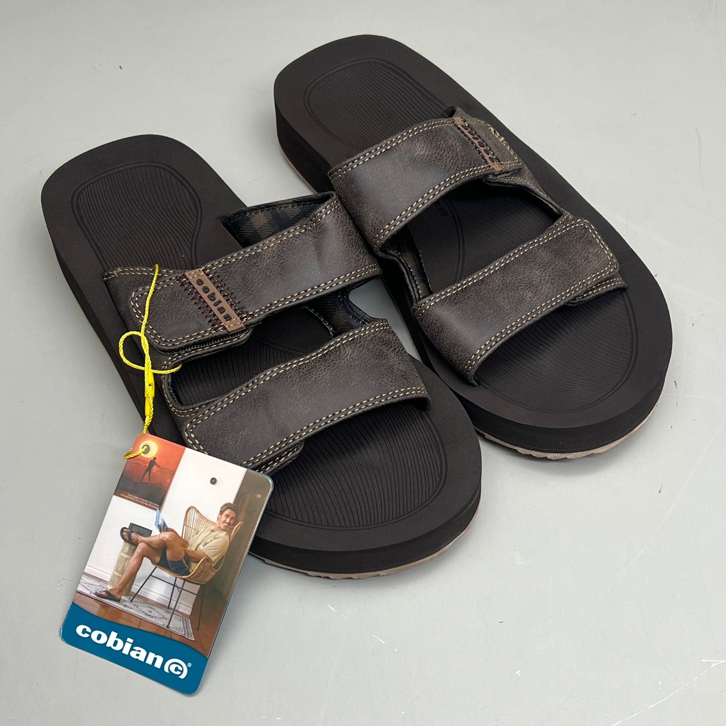 COBIAN Trestles Trek Slide EVA Top Sole Men's Sz 13, 46 Eu Chocolate TTS24-201-13