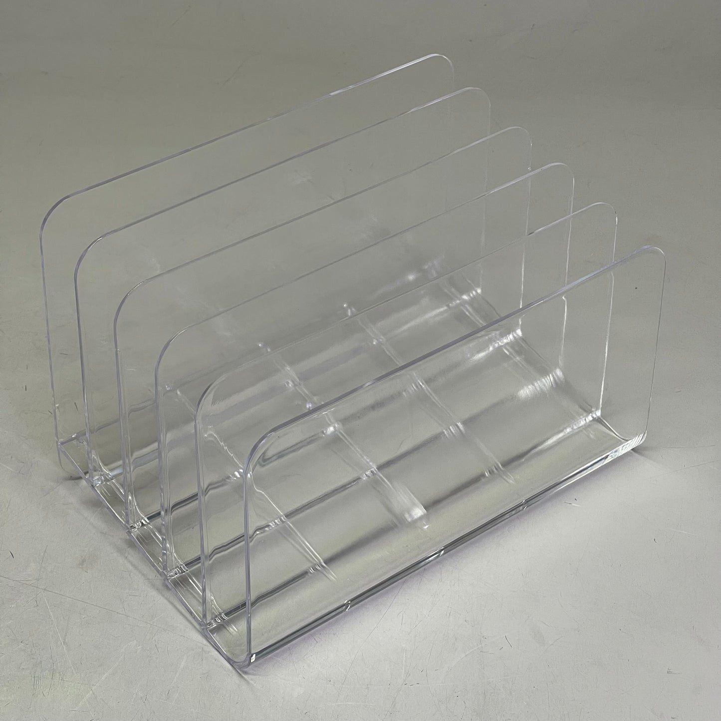 TRU RED 5-Slot Letter Sorter 9.5" x 6.5" x 6.3" Clear TR62285