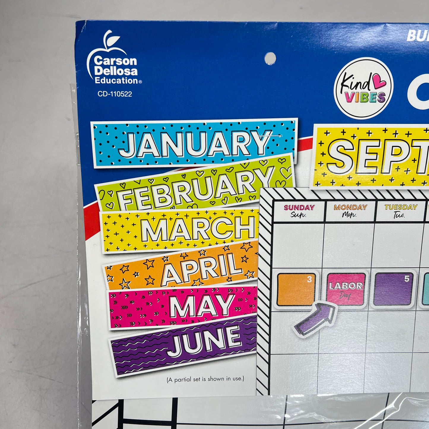 CARSON DELLOSA (2 PACK) Kind Vibes Calendar Bulletin Board Set 129 Pieces
