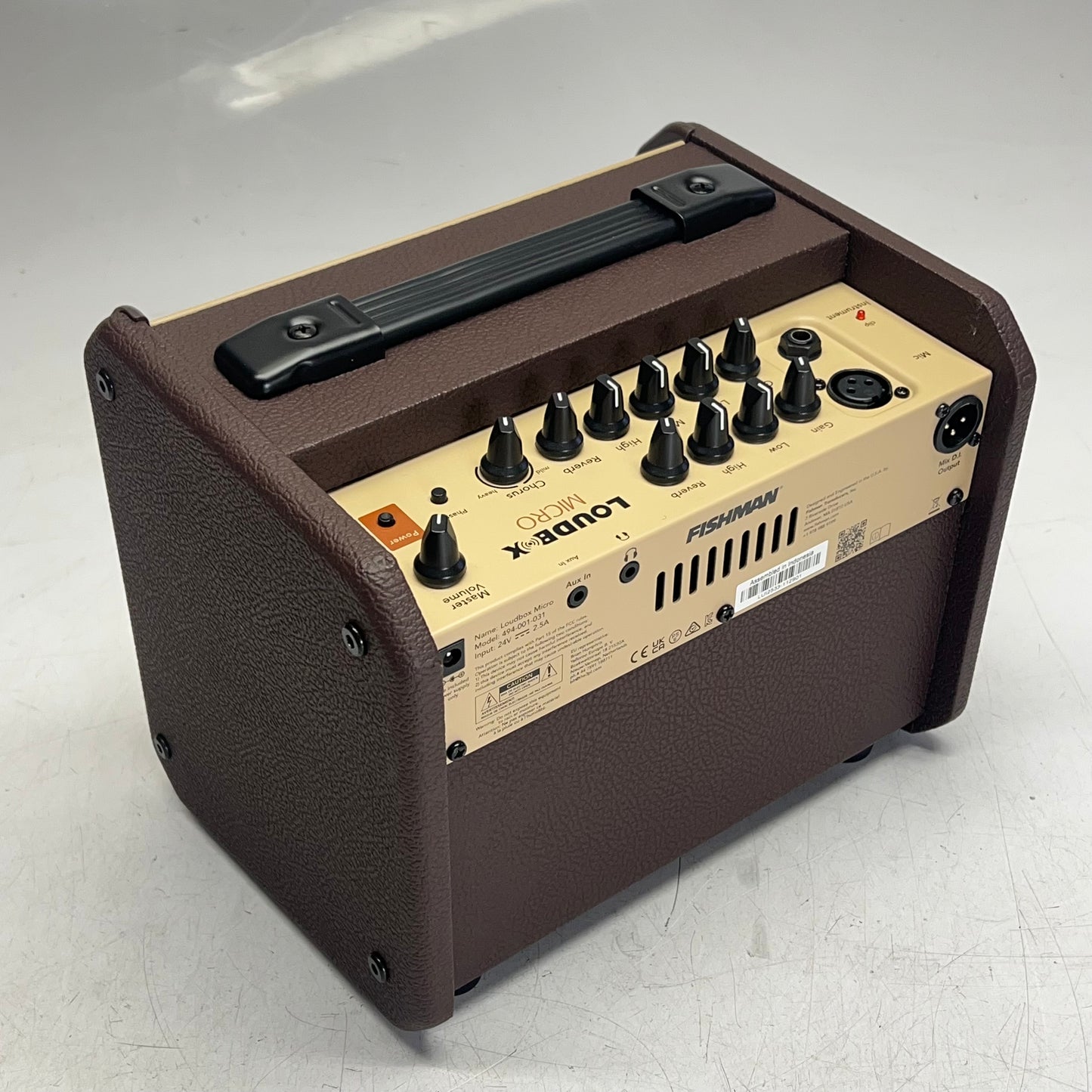 FISHMAN Loudbox Micro Acoustic Guitar Amplifier 40W 1 X 5.25" Brown PRO-LBT-4|00
