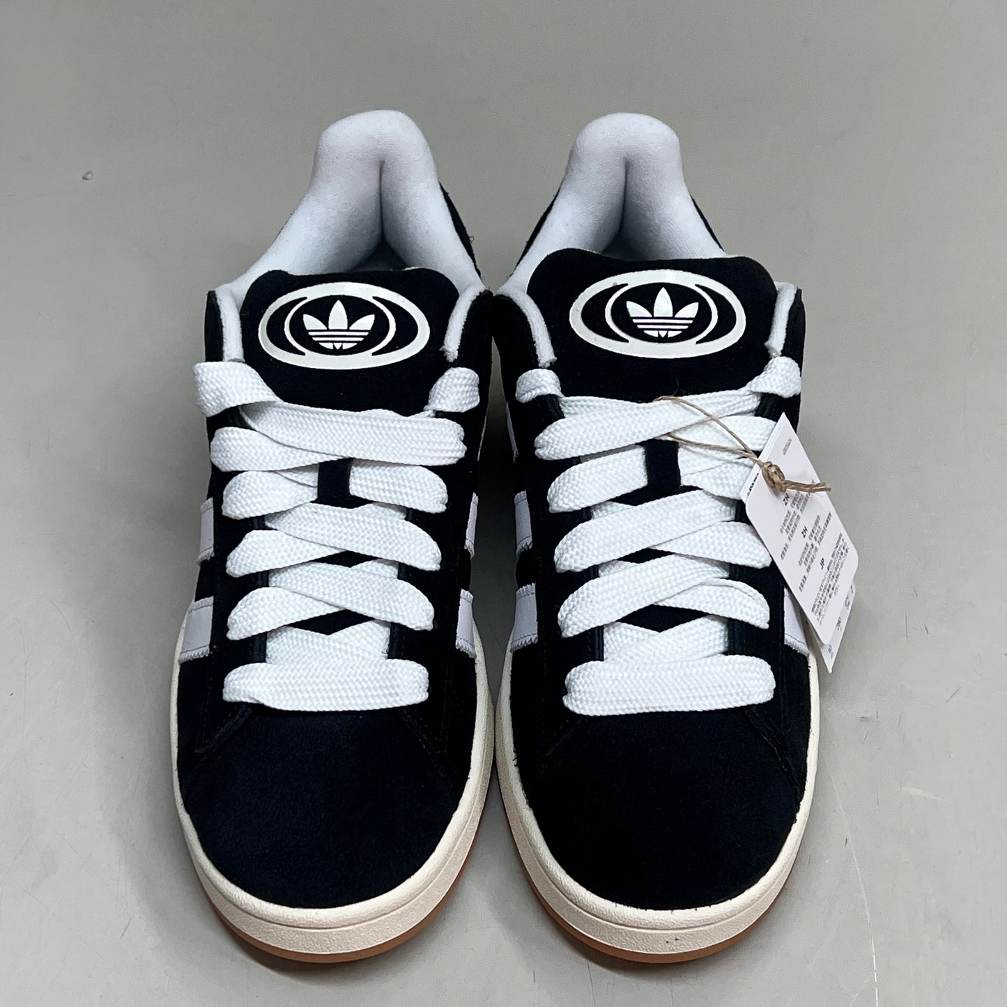 ADIDAS Campus 00s Fat Lace Sneaker Men's Sz 10 Core Black/Cloud White/Off White