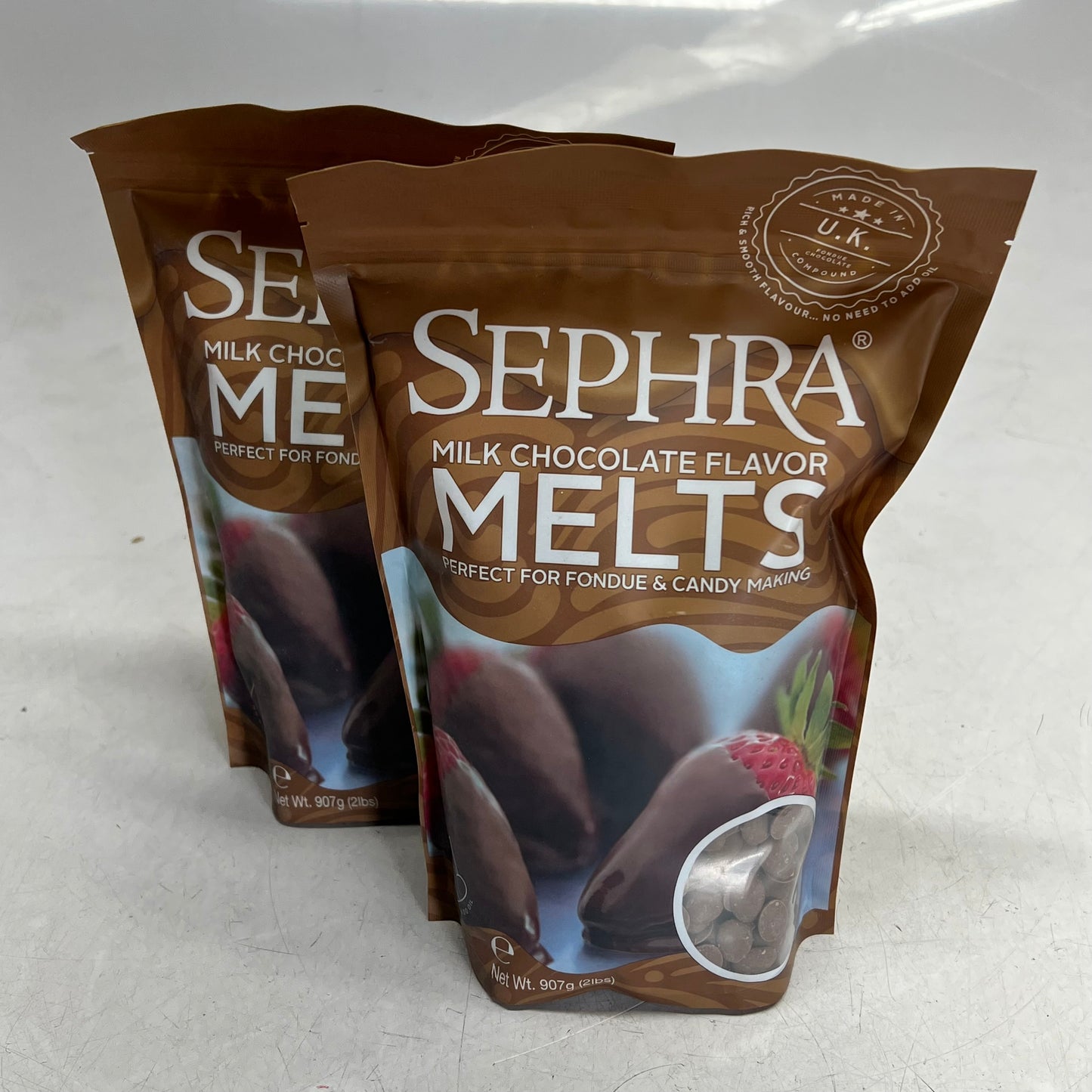 ZA@  SEPHRA (2 PACK, 2lb EACH) Milk Chocolate Flavor Melts Candy Making & Dipping  |BB 10/26