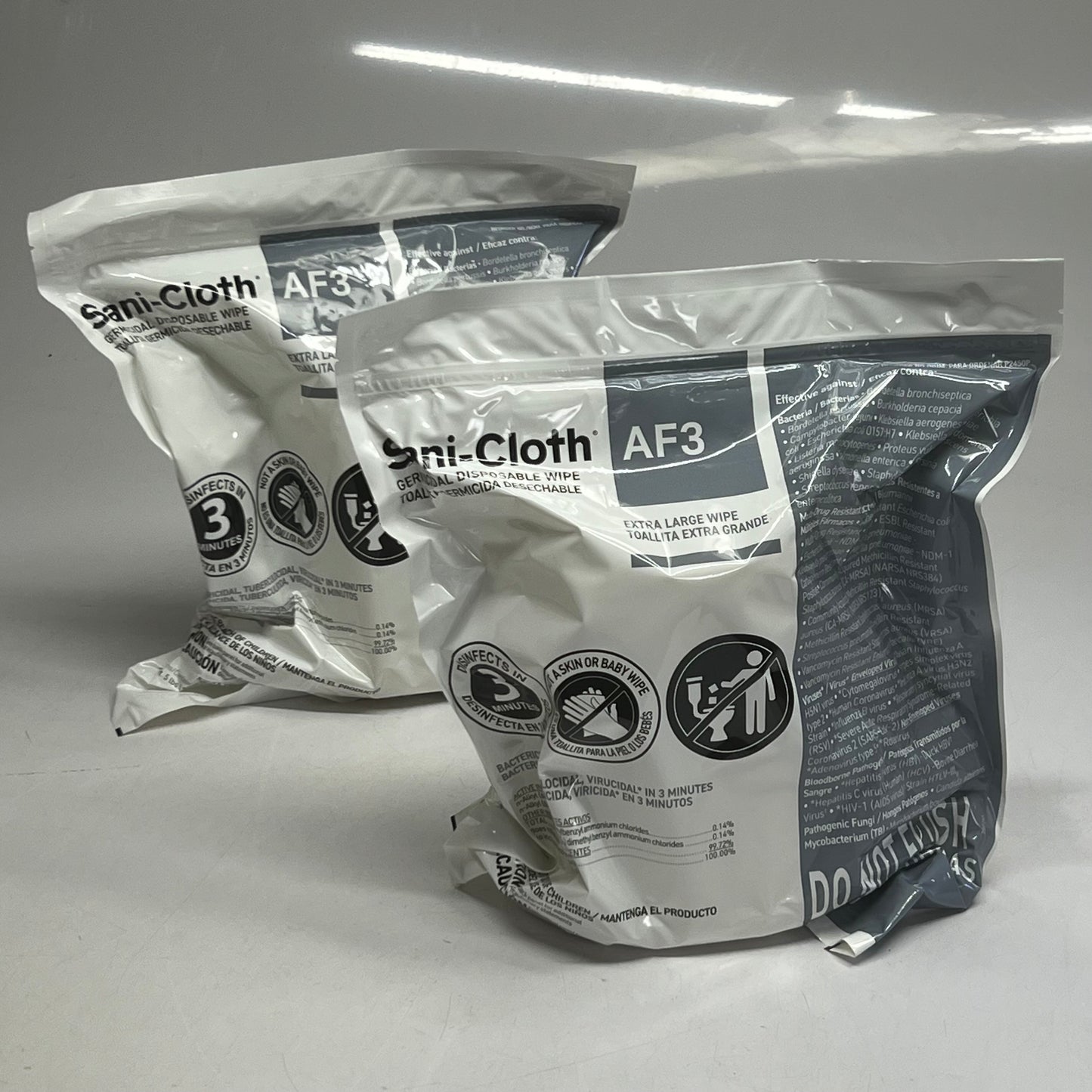 PDI (2 PACK, 160 WPES EACH) AF3 Sani-cloth Germicidal Disposable Wipes Sz Extra Large BB 07/27