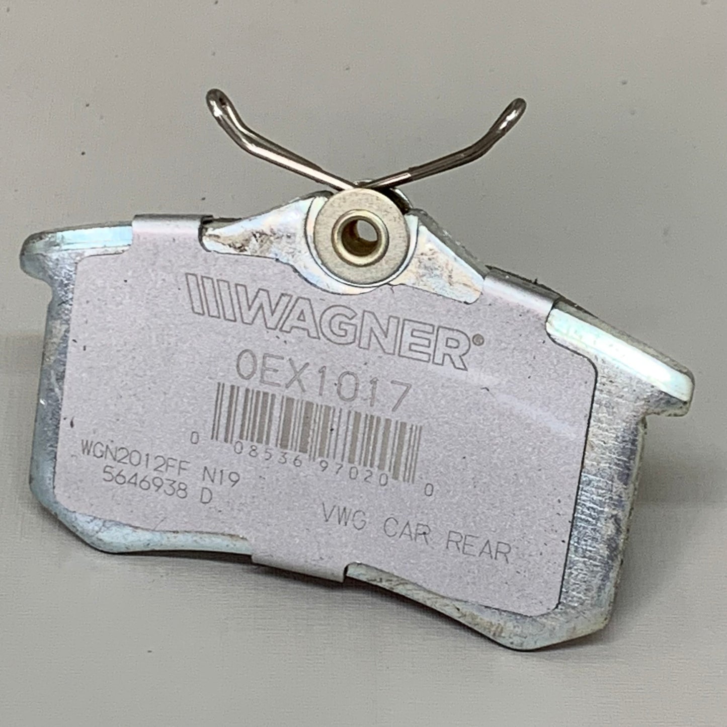 WAGNER OEx Premium Ceramic Disc Brake Pad Set 3 1/2" x 2" Grey OEX1017