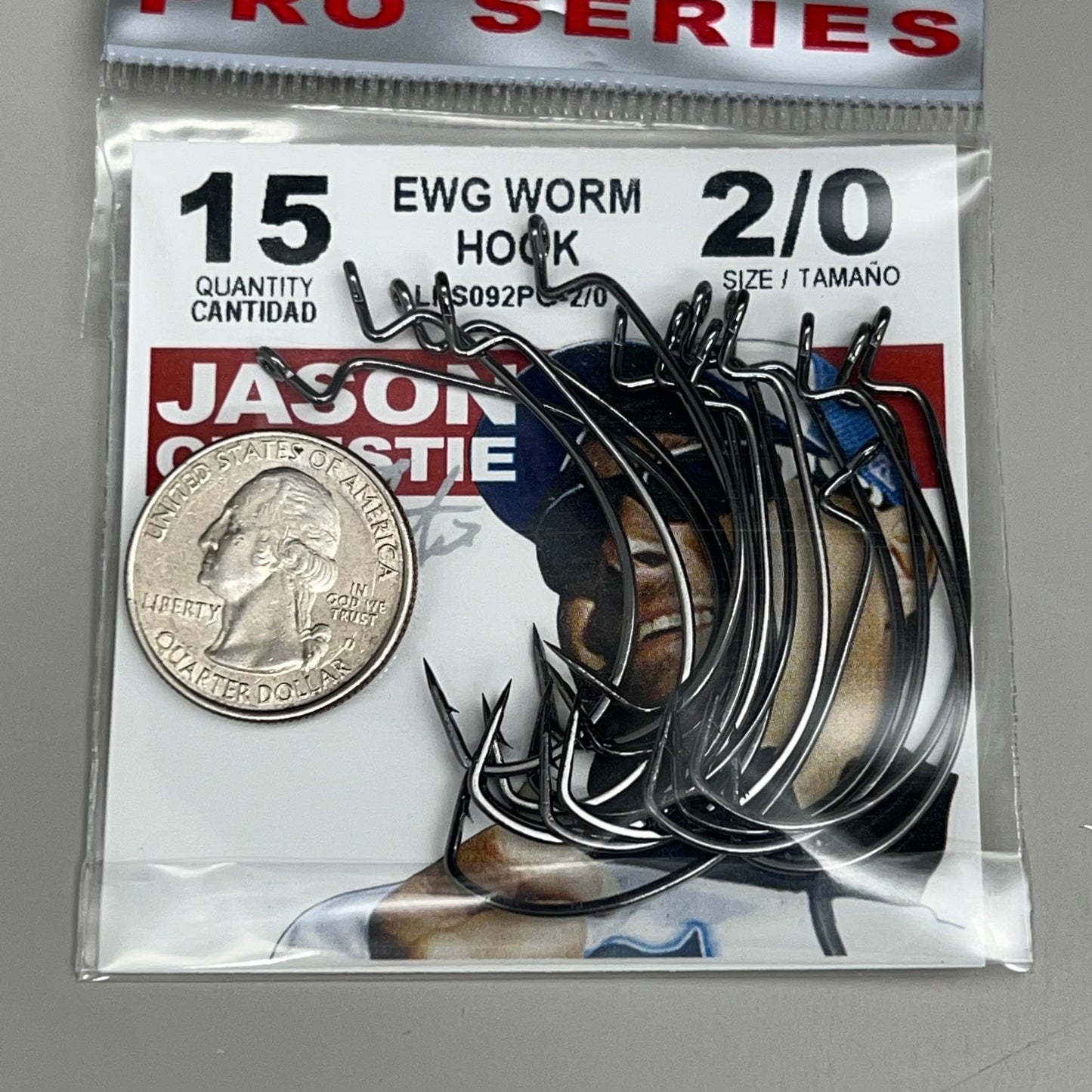 EAGLE CLAW(5 PACK) Round Bend EWG Worm Hook Platinum Blk #2/0 15pc LPS092PG-2/0