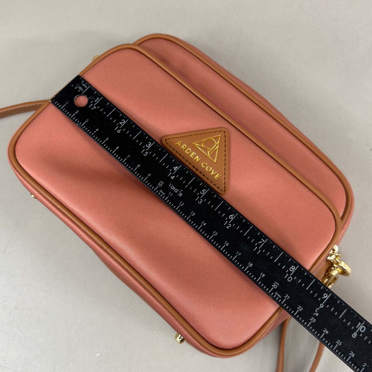 ARDEN COVE Crissy Full Crossbody Nylon Anti-theft Bag Dusty Pink W/ Locking Clasp Straps (New Without Tags)