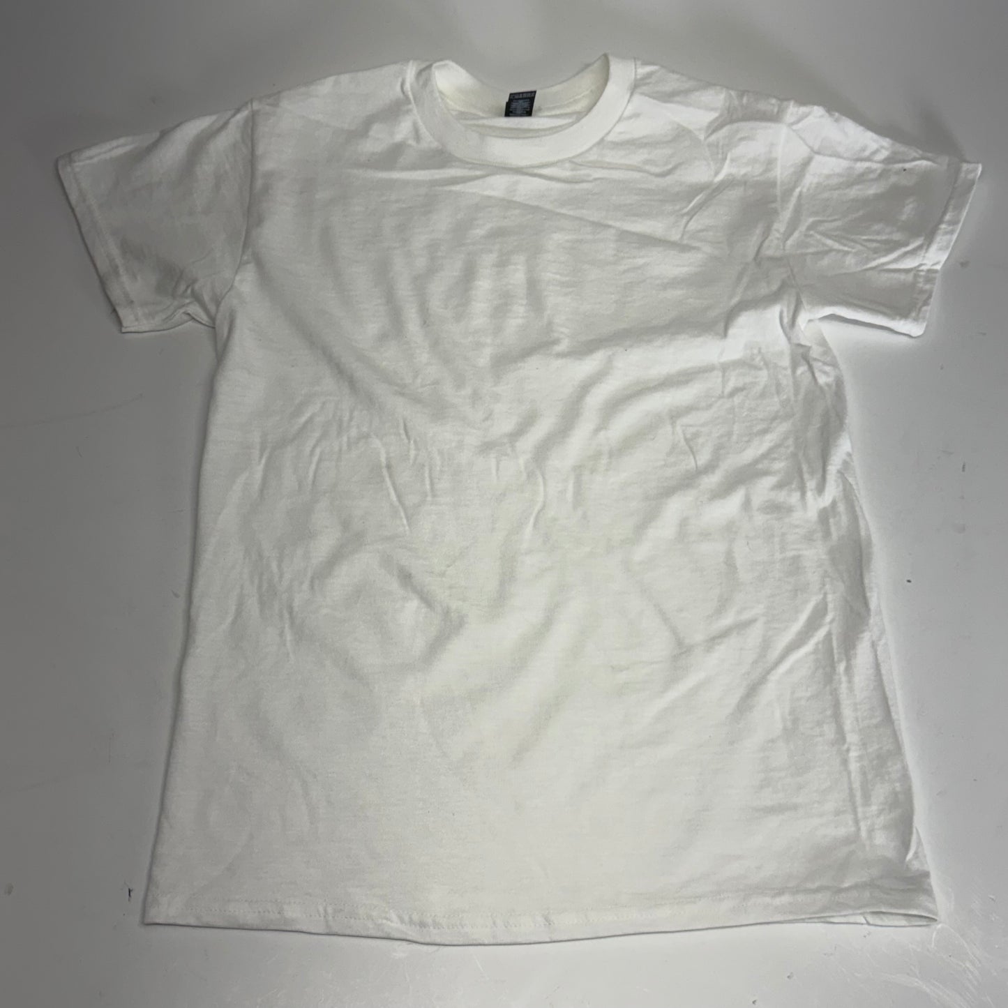ZA@ GILDEN (12 PACK) Unisex Heavy Cotton T-shirts Short Sleeve Unisex Sz S White