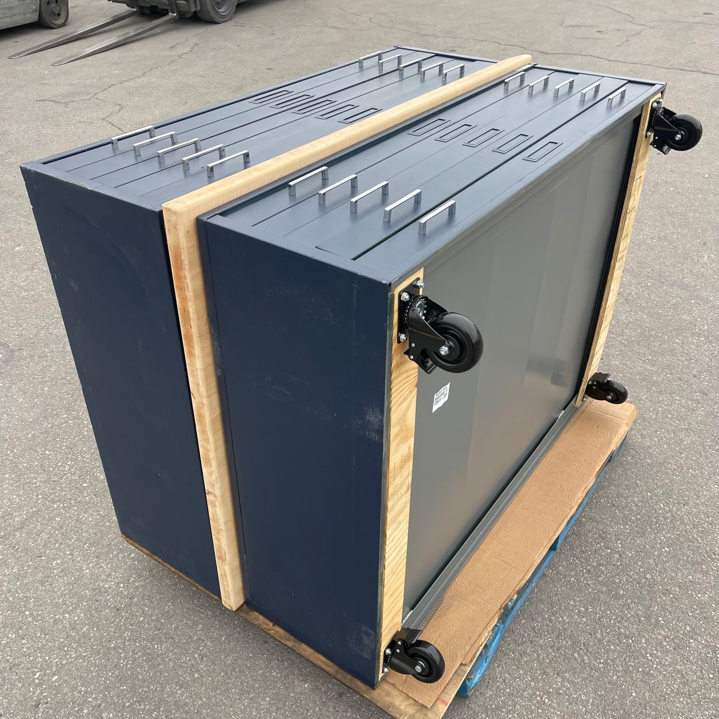 ZA@ Pallet of MAYLINE C-file Flat Cabinet Dark Blue (AS-IS)