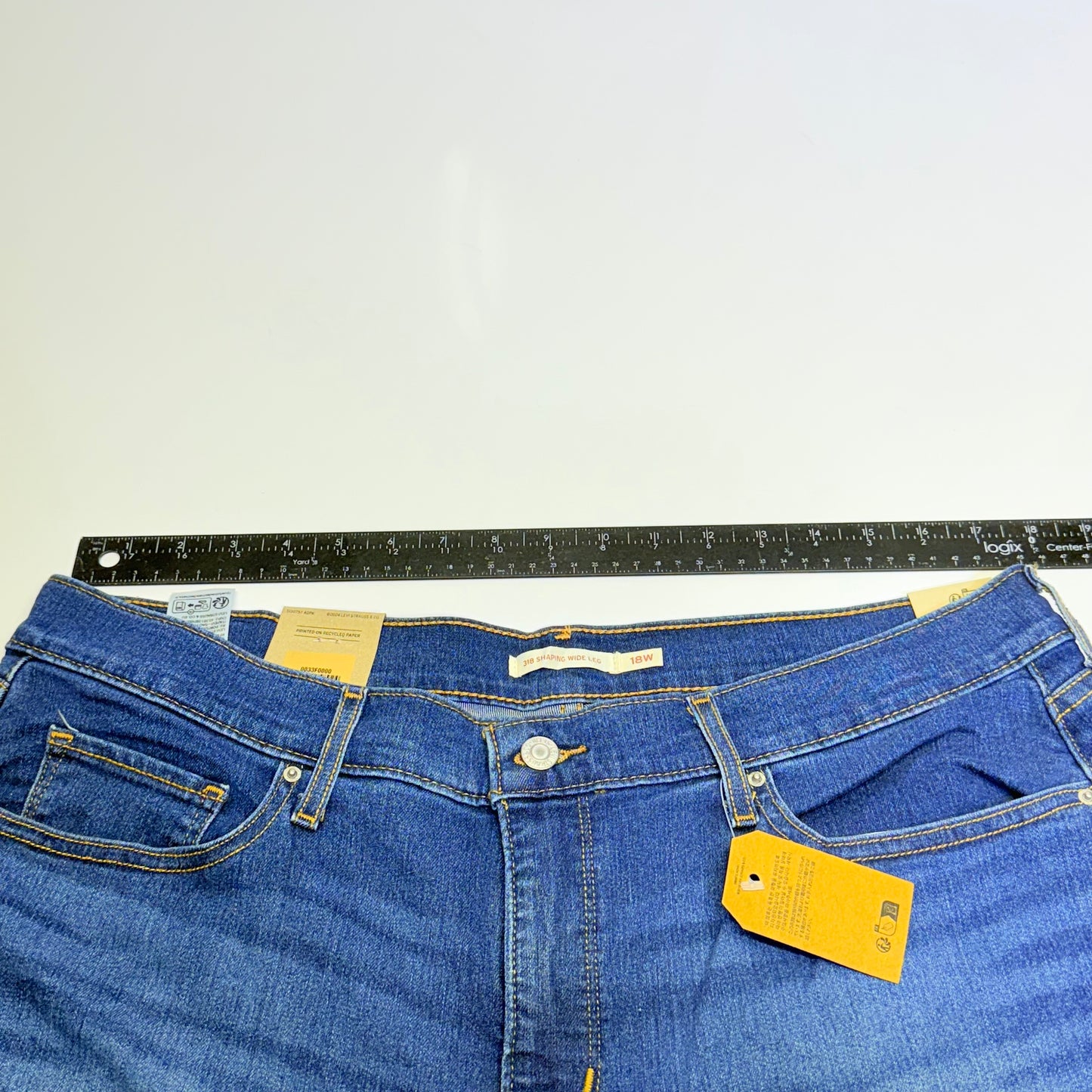 LEVI'S 318 Shaping Wide Leg Stellar Stretch Mid Rise Women's Sz 18xM (New)