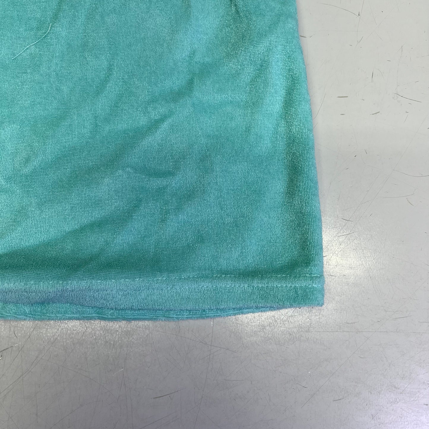 PINUP FASHION Terry Cloth Strapless Dress Coverup W/ Pockets Women's Sz L Blue