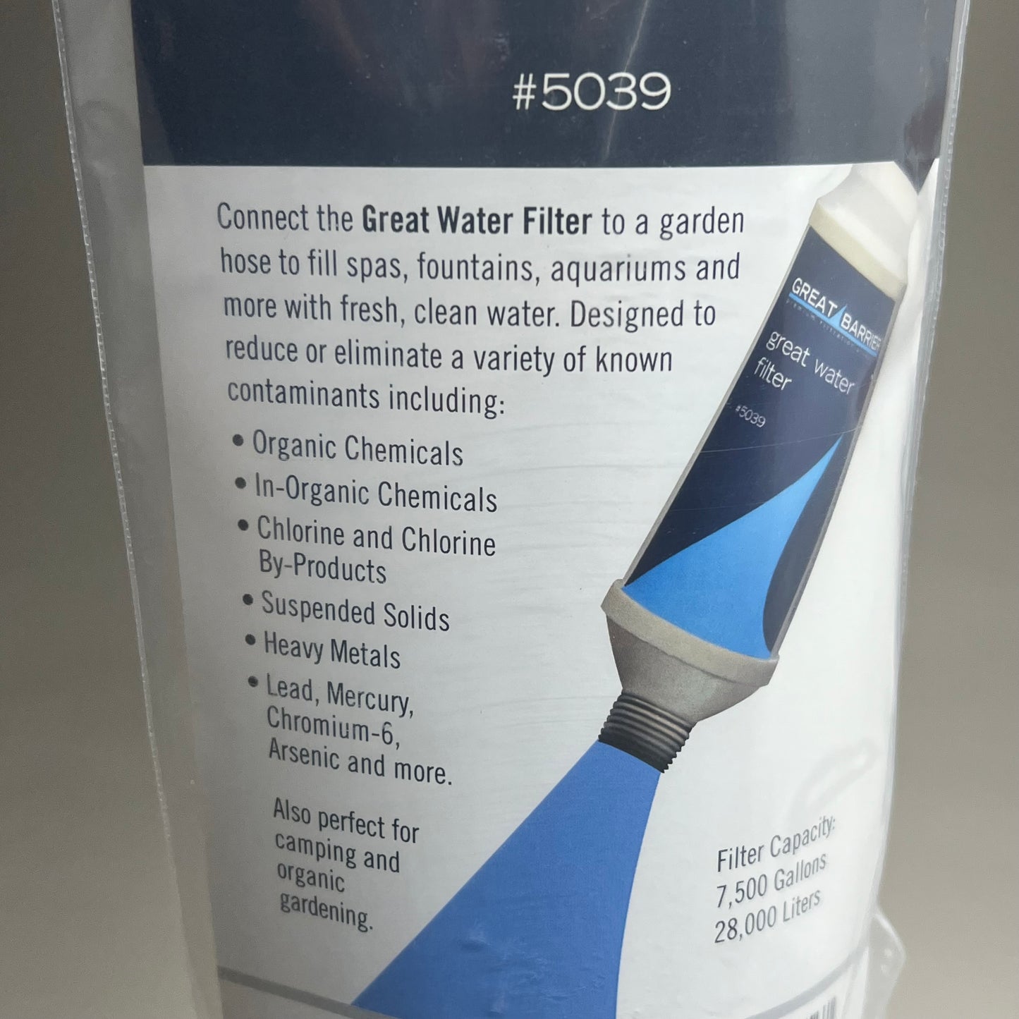 GREAT BARRIER Great Water Filter Attachment For Garden Hose Easy Assemble 5039