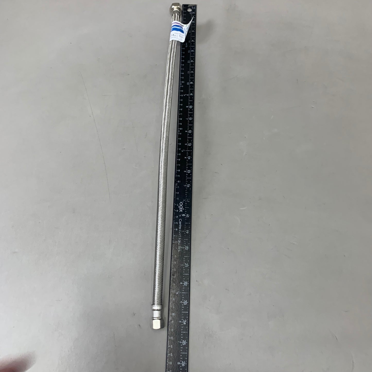 PLUMBSHOP (5 PACK)Faucet Connector Stainless Steel Braid 3/8" Compression x 1/2"FIP PLS1-12AF