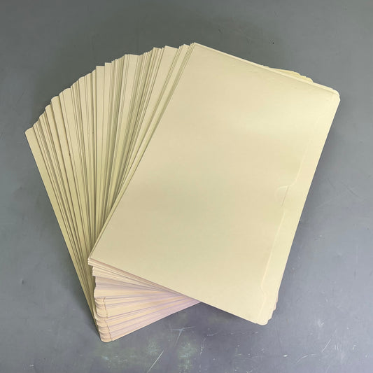 SMEAD (100 PACK) Flat File Jackets Straight Cut Reinforcement Tab Legal Sz 76500