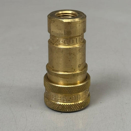 PARKER Hydraulic Quick Connect House Coupling 1/4" 11 Ipm Max Brass BH2-60