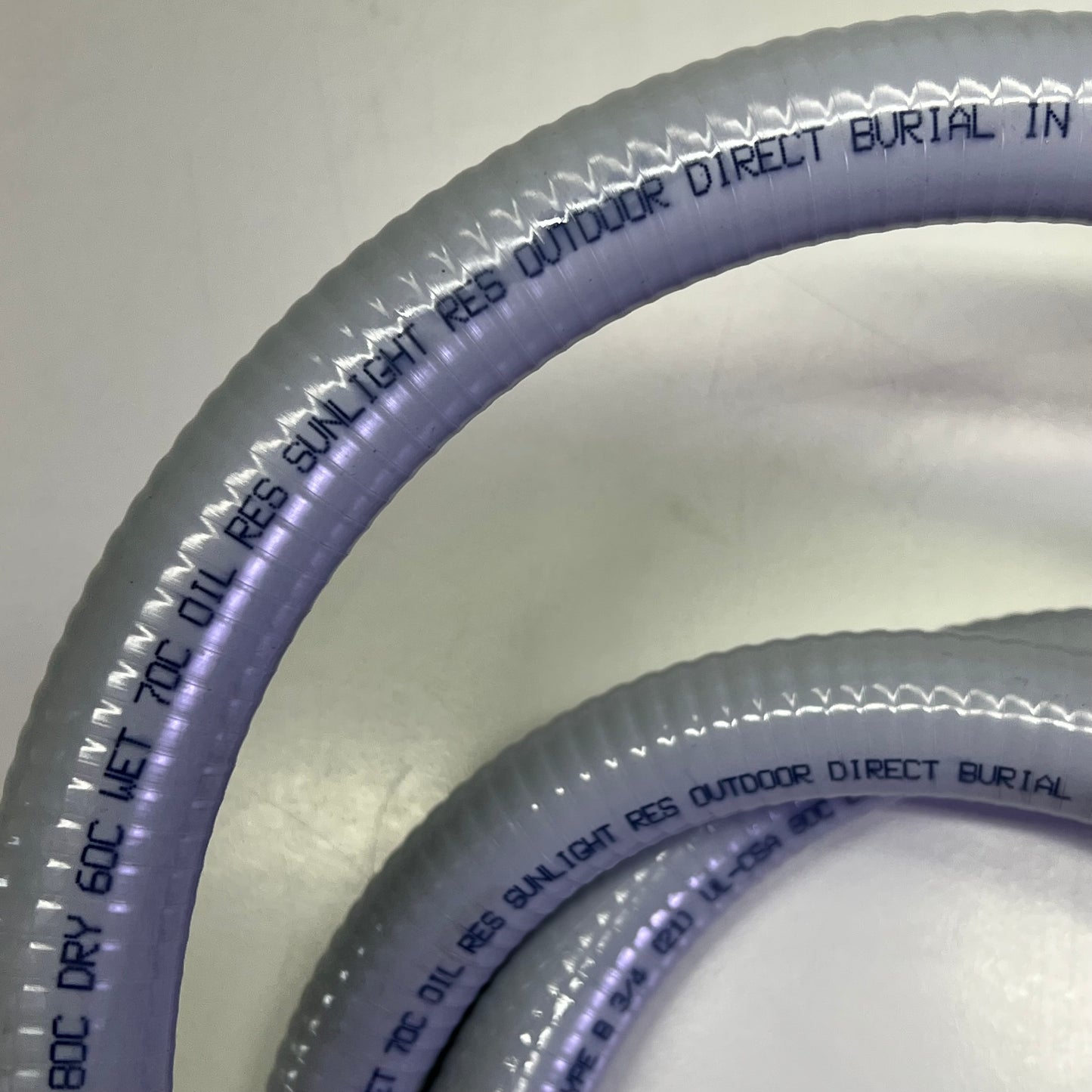 MARS A/C Whip Non-Metallic Liquid Tight Flexible Conduit 8' X 3/4 Gray 84141