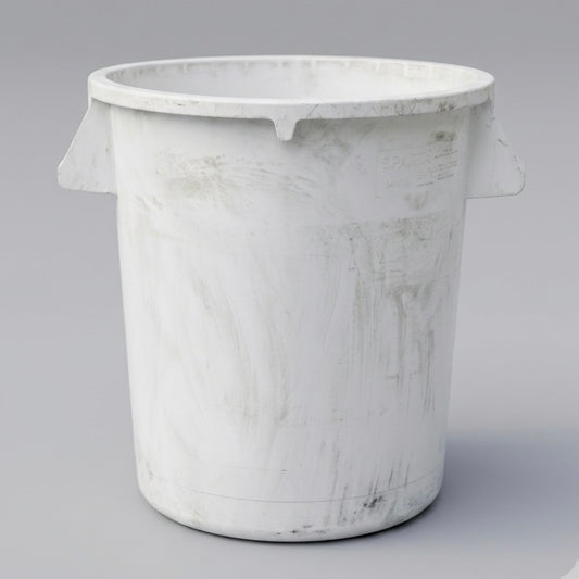 SPARTA CARLISLE 10 Gal. Commercial Trash Can Heavy Duty - White Sz 15"D x 18"H 84101002