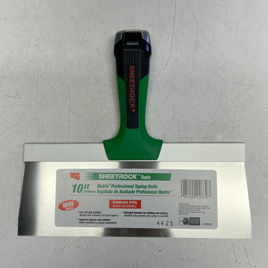 SHEETROCK Matrix Blue Steel Drywall Taping Knife Stainless Steel 10" 340014