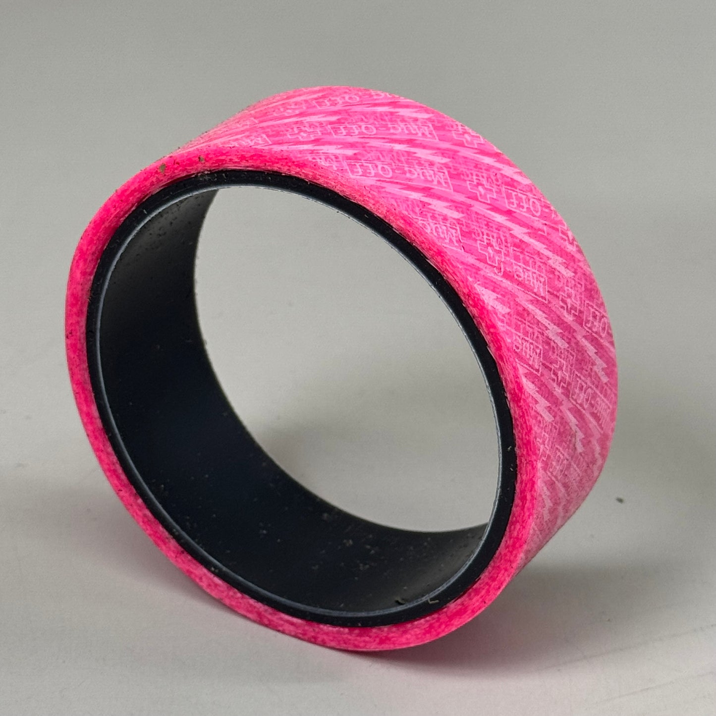 ZA@ MUC-OFF Bike Rim Tape 10 Metre Roll Plastic w/ 4x Seal Patches 30mm Pink 20072 As-is