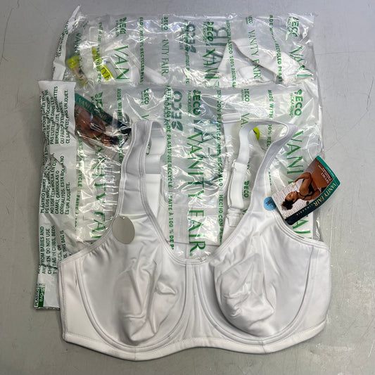 ZA@ VANITY FAIR Lot Of Bras Sport High Impact Women's Variety Sz White