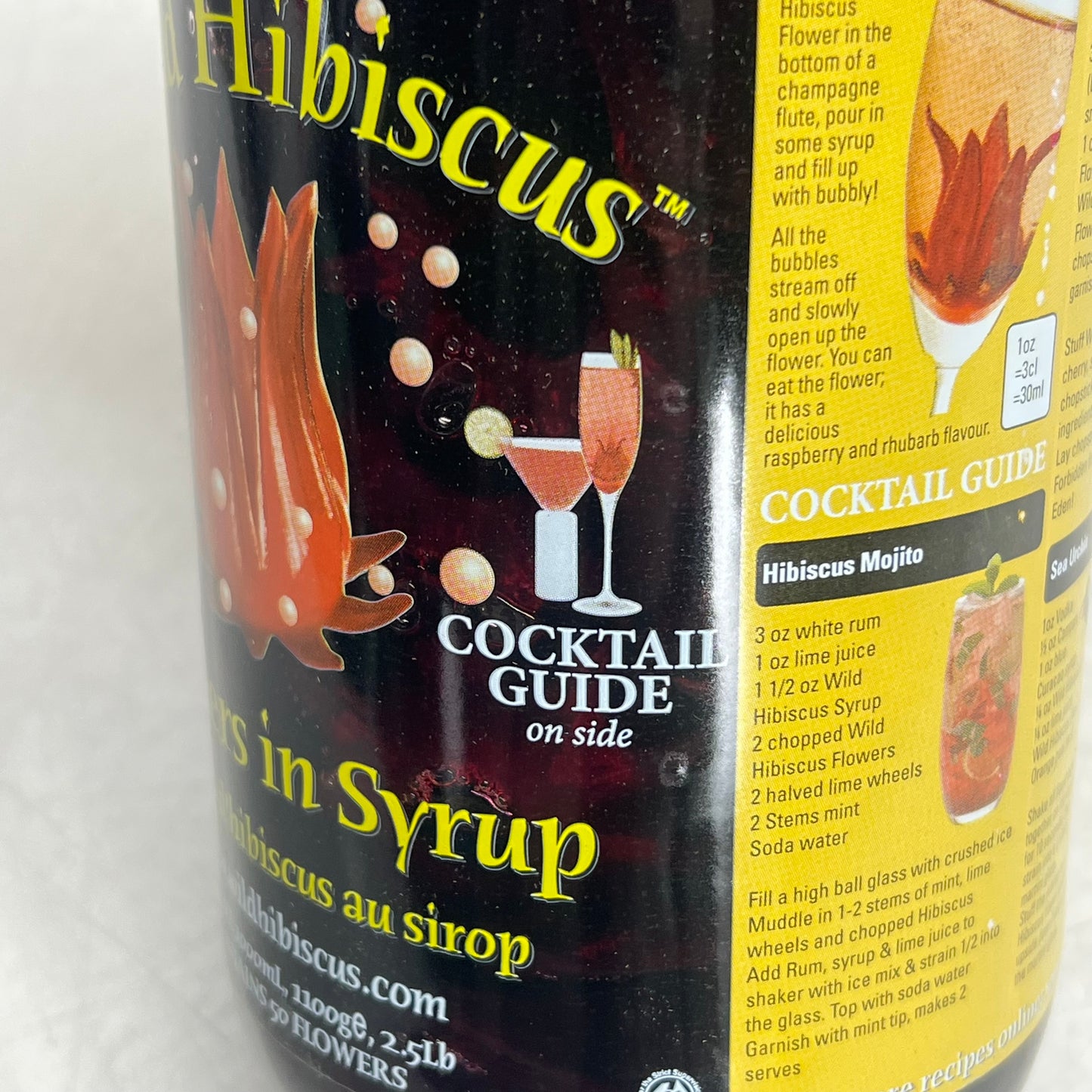 WILD HIBISCUS FLOWER (50 FLOWERS) Wild Hibiscus Flowers In Syrup 2.5lb BB 06/29