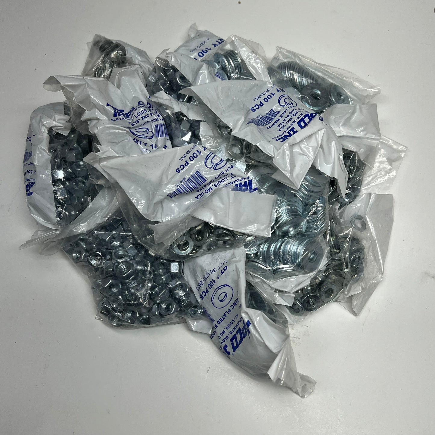 ZA@ TRAPCO INC (100 PACK) Zinc-plated Hex Nut 5/16-18 Chrome 352519-2605