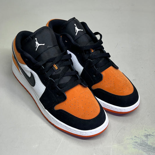 NIKE Air Jordan 1 Low Shattered Backboard Boys Sz 7Y Orange/Black (Pre-Owned)