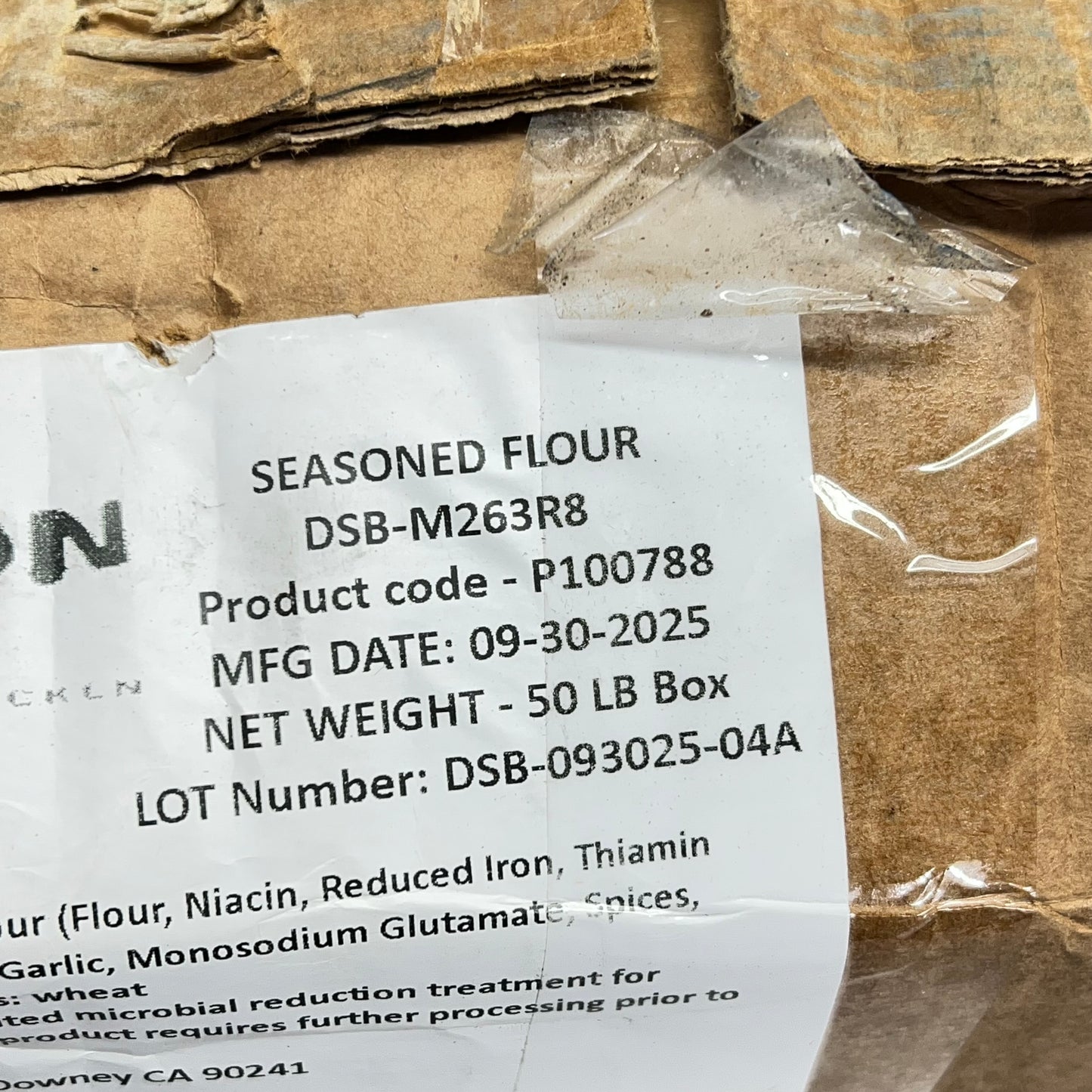 ZA@ CRIMSON COWARD Seasoned Flour for Nashville Hot Chicken  50 lbs White MFG DATE 09/25 F