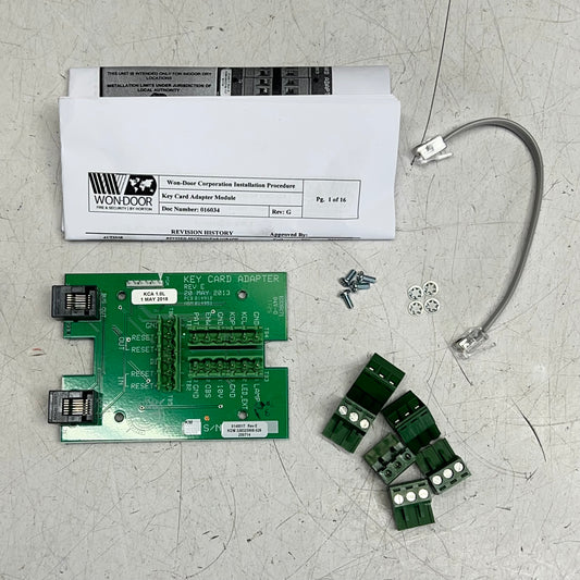 WON-DOOR Key Card Adapter Module Kit Mfg Date 01/22/2026 Green 016940